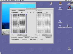 MacOS 9.2.2 Desktop with open GraphicConverter and Quicktime Player
in the background.