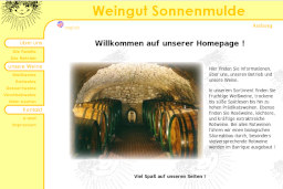 Screenshot der 2000er Website