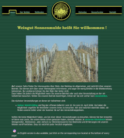 Screenshot der 2003er Website