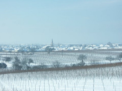 View over Gols on a frosty day (-6° C).