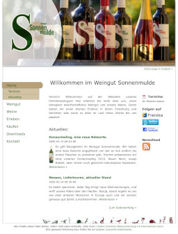 Screenshot der 2012er Website